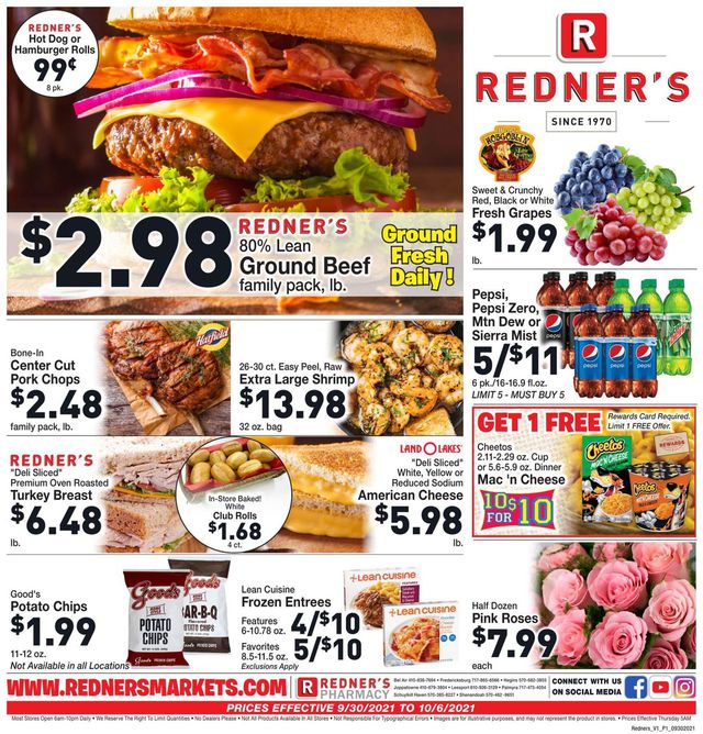 Redner’s Warehouse Market Ad from 09/30/2021