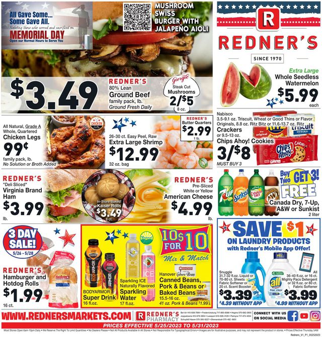 Redner’s Warehouse Market Ad from 05/25/2023