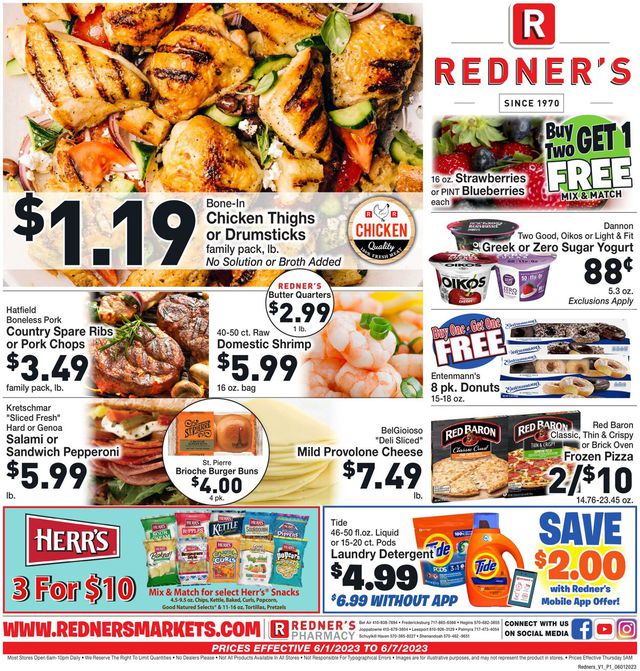 Redner’s Warehouse Market Ad from 06/01/2023
