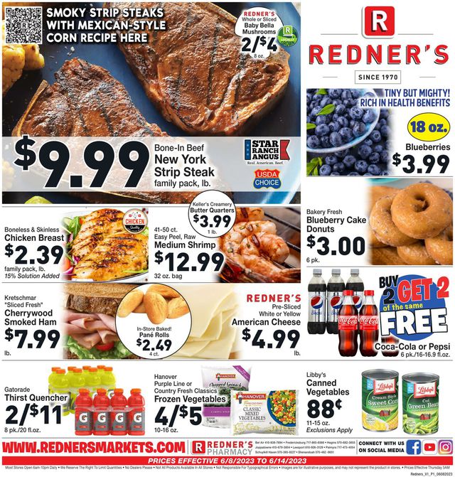 Redner’s Warehouse Market Ad from 06/08/2023
