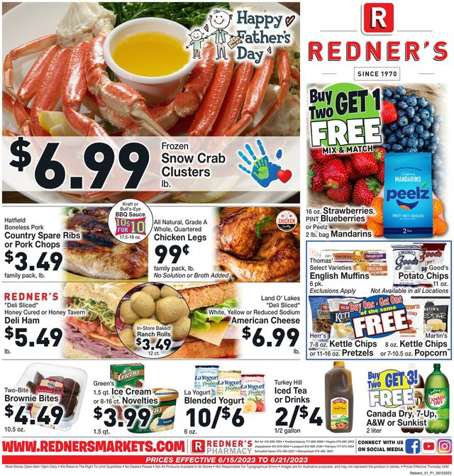 Redner’s Warehouse Market Ad from 06/15/2023