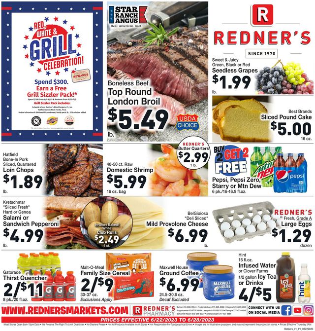 Redner’s Warehouse Market Ad from 06/22/2023