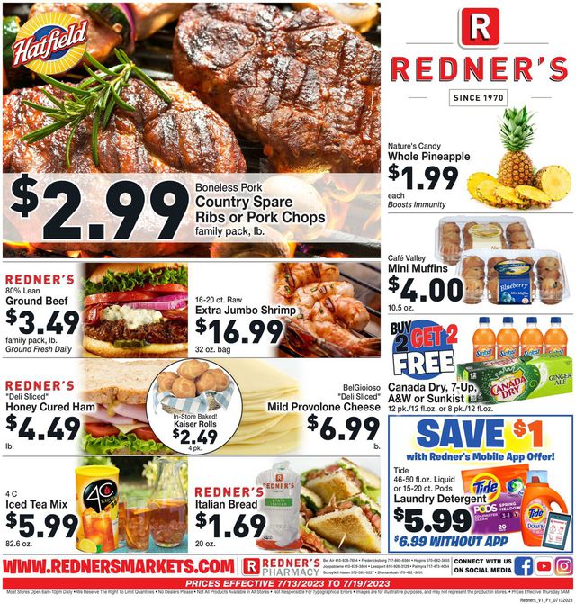 Redner’s Warehouse Market Ad from 07/13/2023