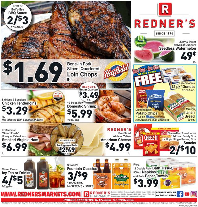 Redner’s Warehouse Market Ad from 08/17/2023