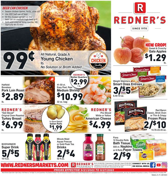 Redner’s Warehouse Market Ad from 09/21/2023