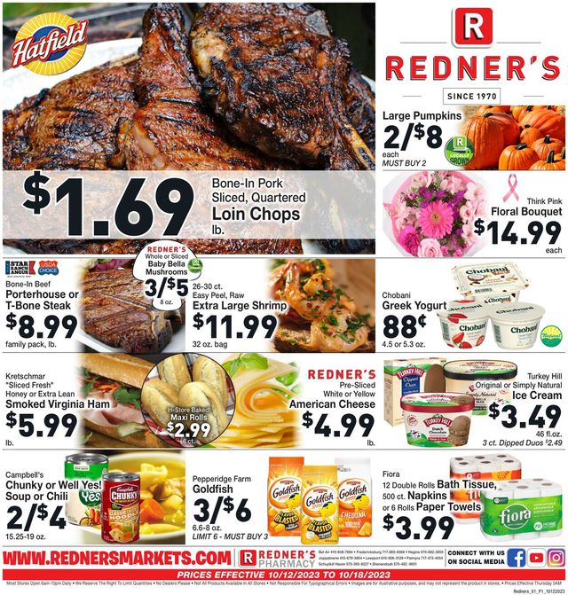 Redner’s Warehouse Market Ad from 10/12/2023