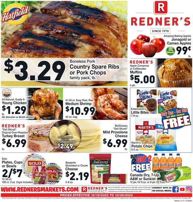 Redner’s Warehouse Market Ad from 10/19/2023
