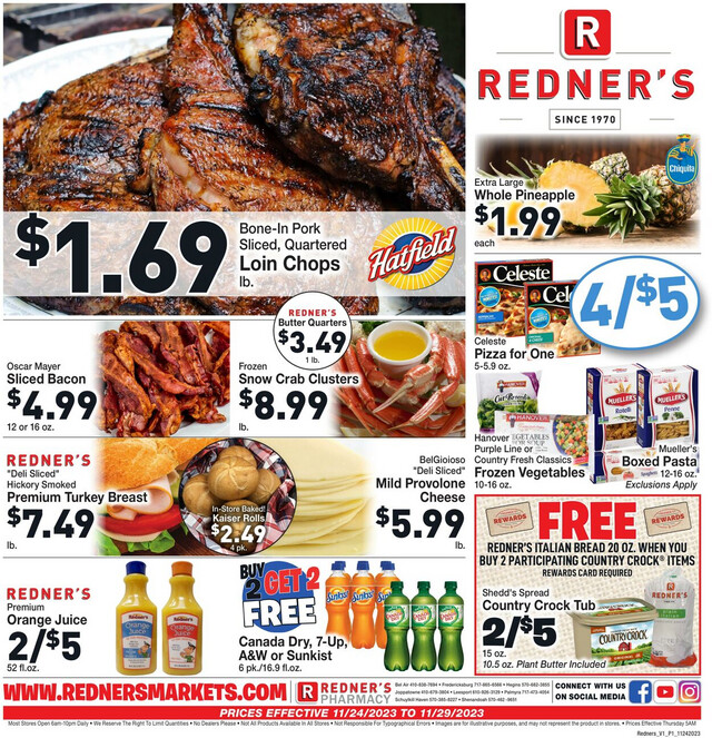 Redner’s Warehouse Market Ad from 11/23/2023