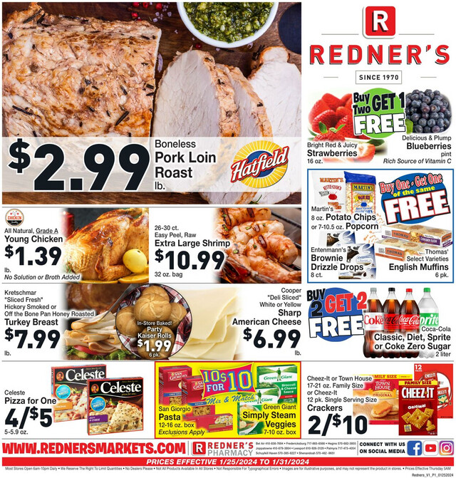 Redner’s Warehouse Market Ad from 01/25/2024