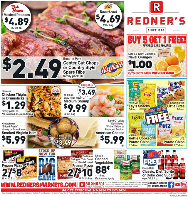 Redner’s Warehouse Market Ad from 02/01/2024