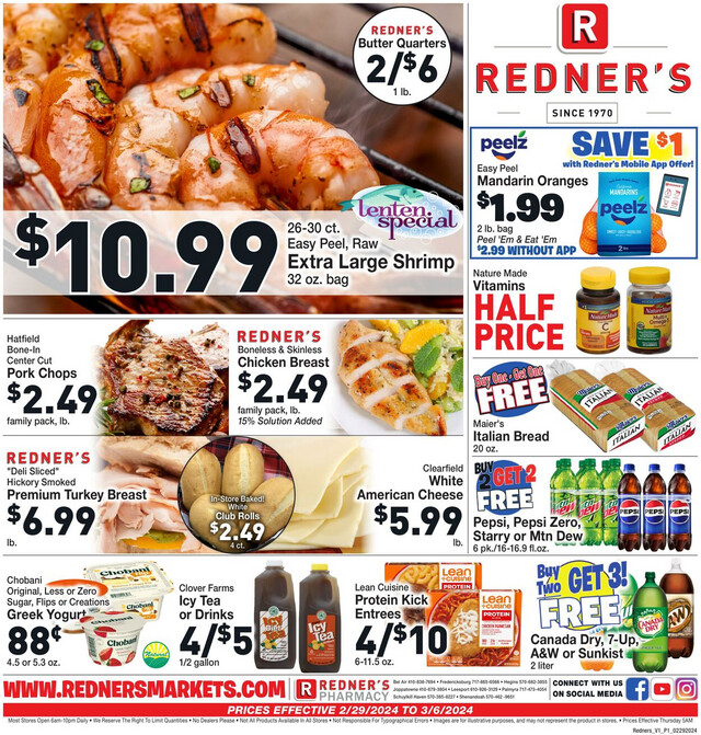 Redner’s Warehouse Market Ad from 02/29/2024