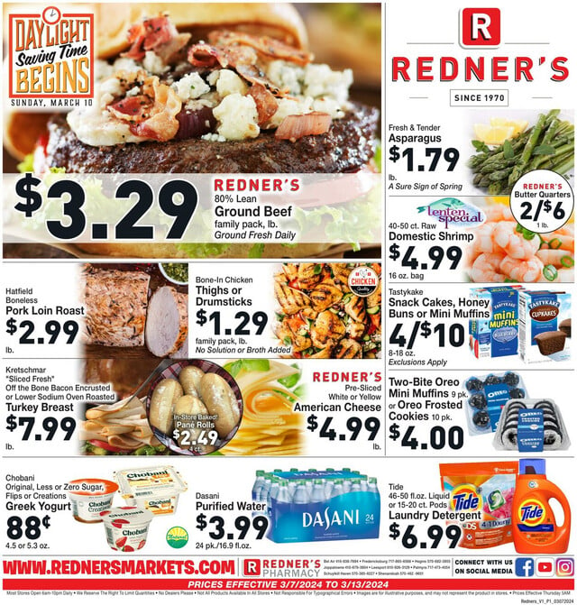 Redner’s Warehouse Market Ad from 03/07/2024