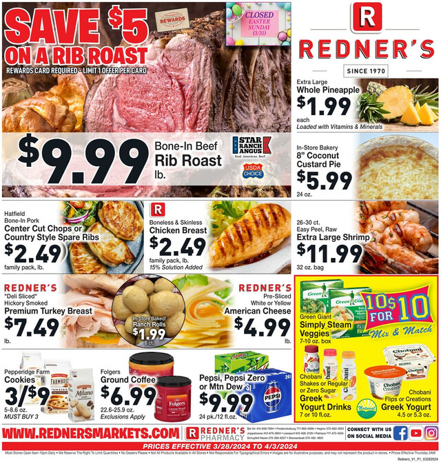 Redner’s Warehouse Market Ad from 03/28/2024