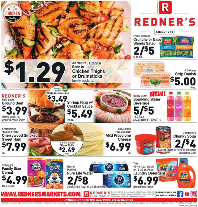 Redner’s Warehouse Market Ad from 04/04/2024
