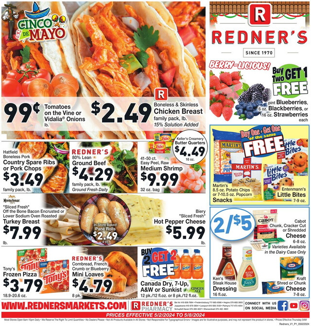 Redner’s Warehouse Market Ad from 05/02/2024