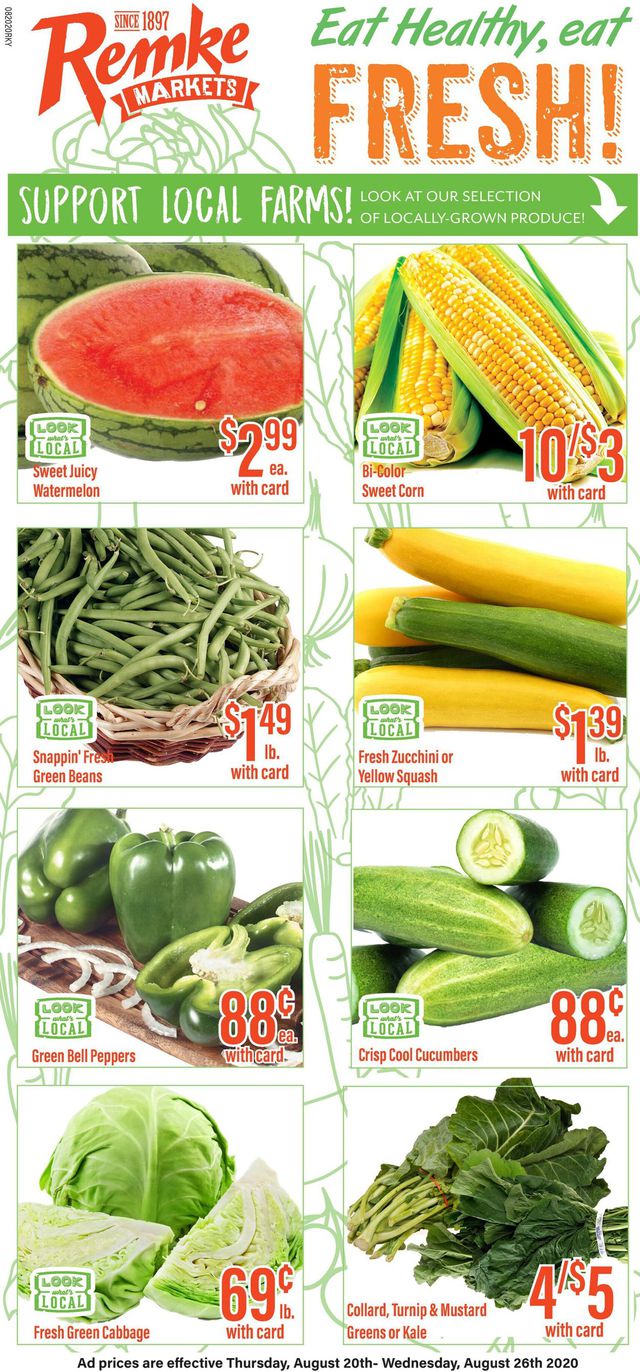 Remke Markets Ad from 08/20/2020