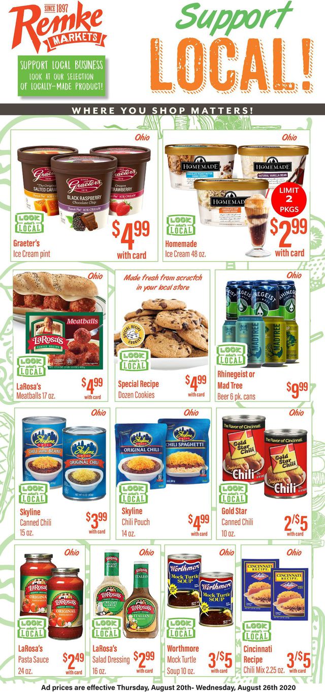 Remke Markets Ad from 08/20/2020