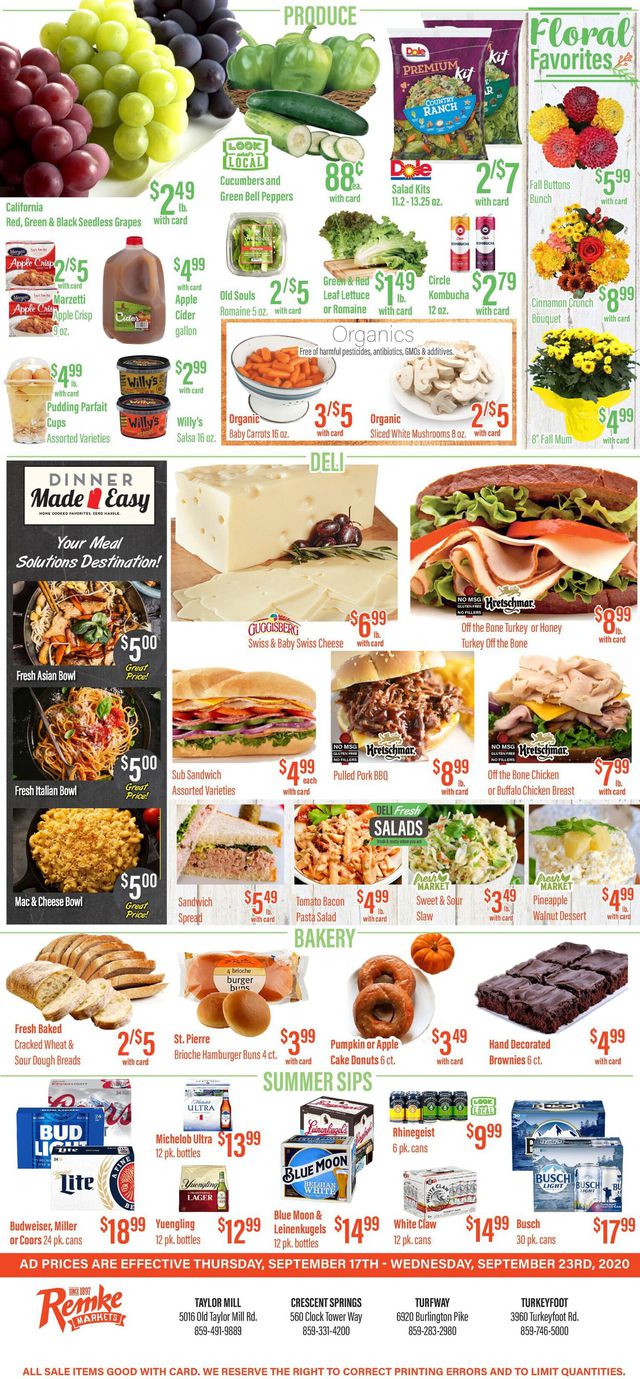 Remke Markets Ad from 09/17/2020