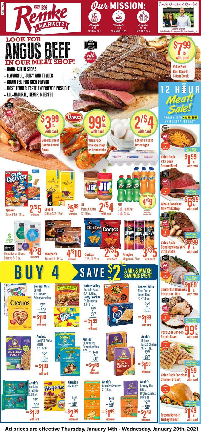 Remke Markets Ad from 01/14/2021