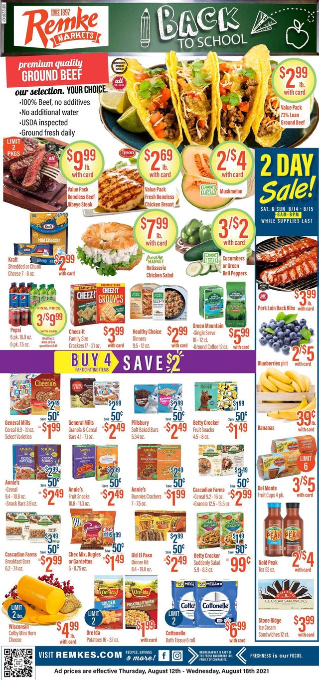Remke Markets Ad from 08/12/2021