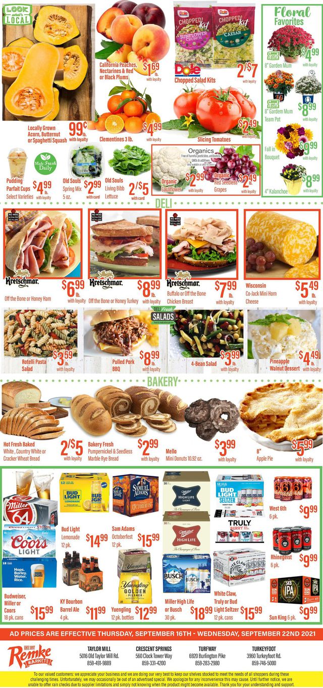 Remke Markets Ad from 09/16/2021
