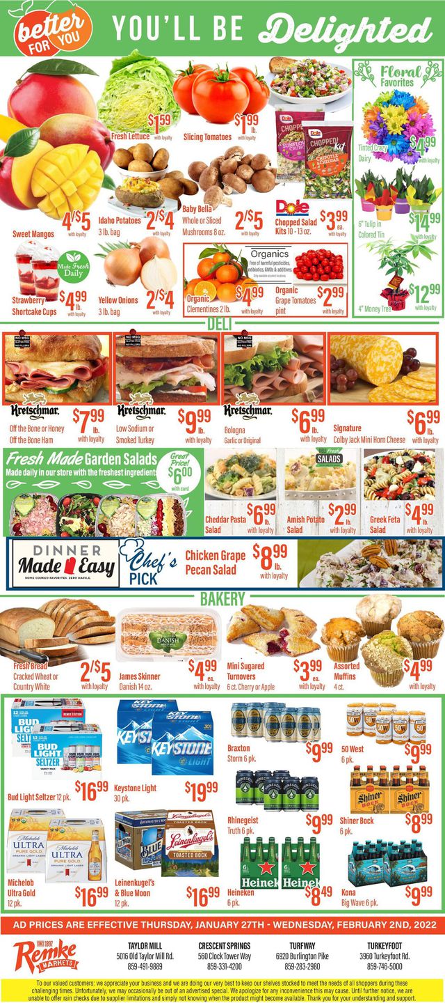 Remke Markets Ad from 01/27/2022