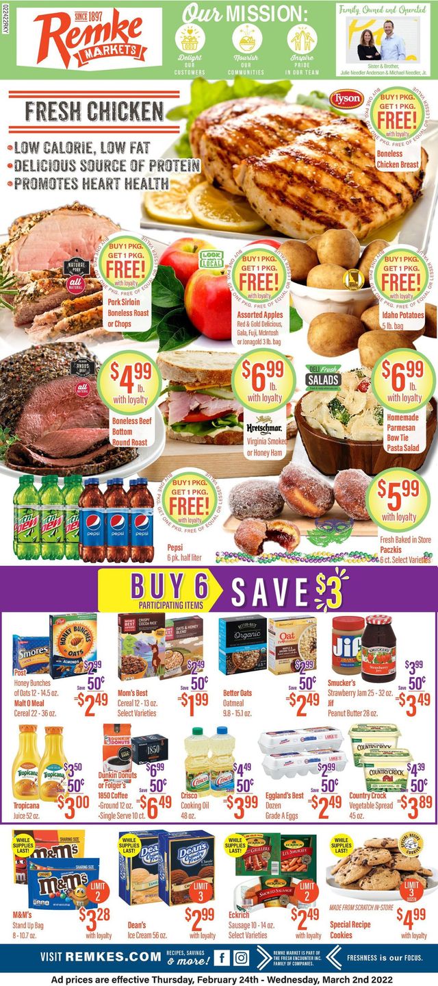 Remke Markets Ad from 02/24/2022