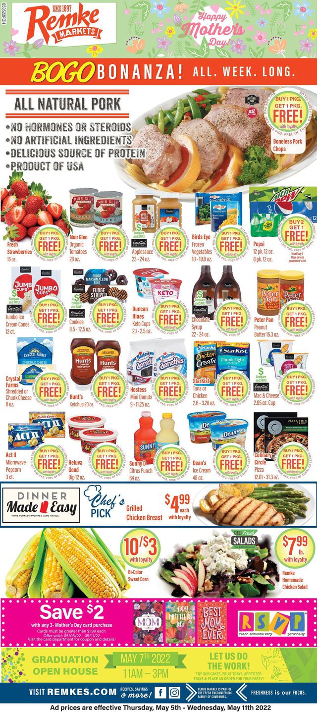 Remke Markets Ad from 05/05/2022
