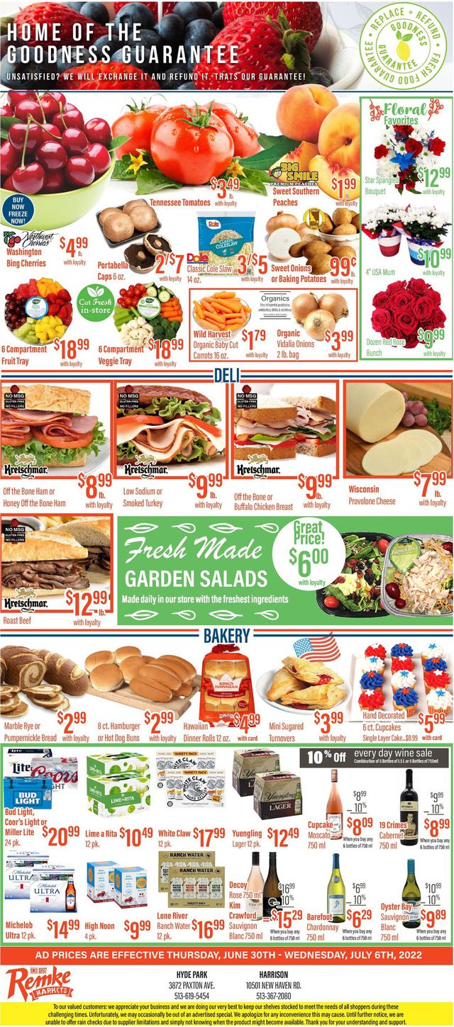 Remke Markets Ad from 06/30/2022