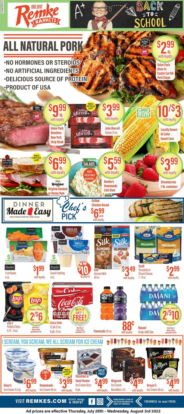 Remke Markets Ad from 07/28/2022