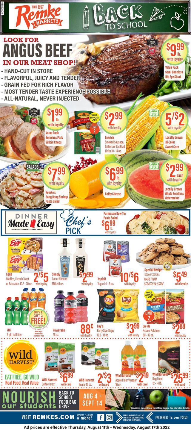Remke Markets Ad from 08/11/2022