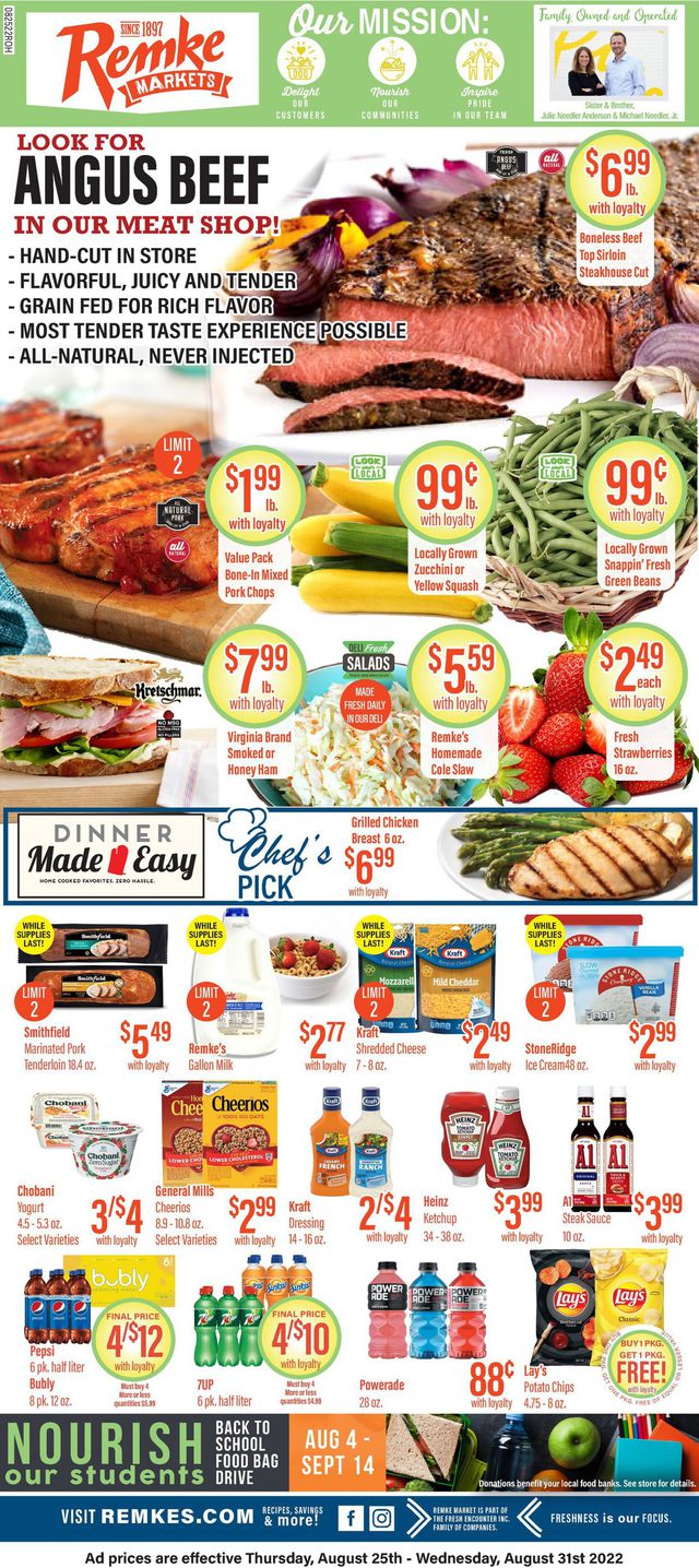 Remke Markets Ad from 08/25/2022