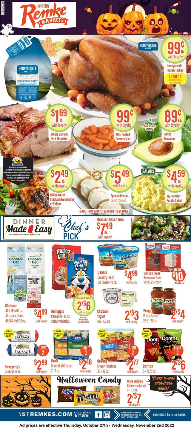 Remke Markets Ad from 10/27/2022