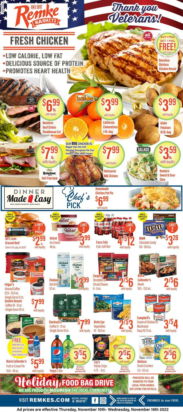 Remke Markets Ad from 11/10/2022