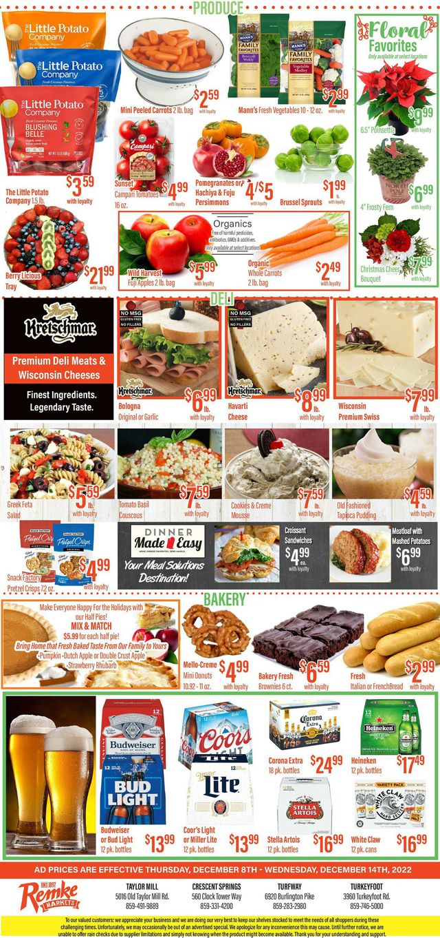 Remke Markets Ad from 12/08/2022