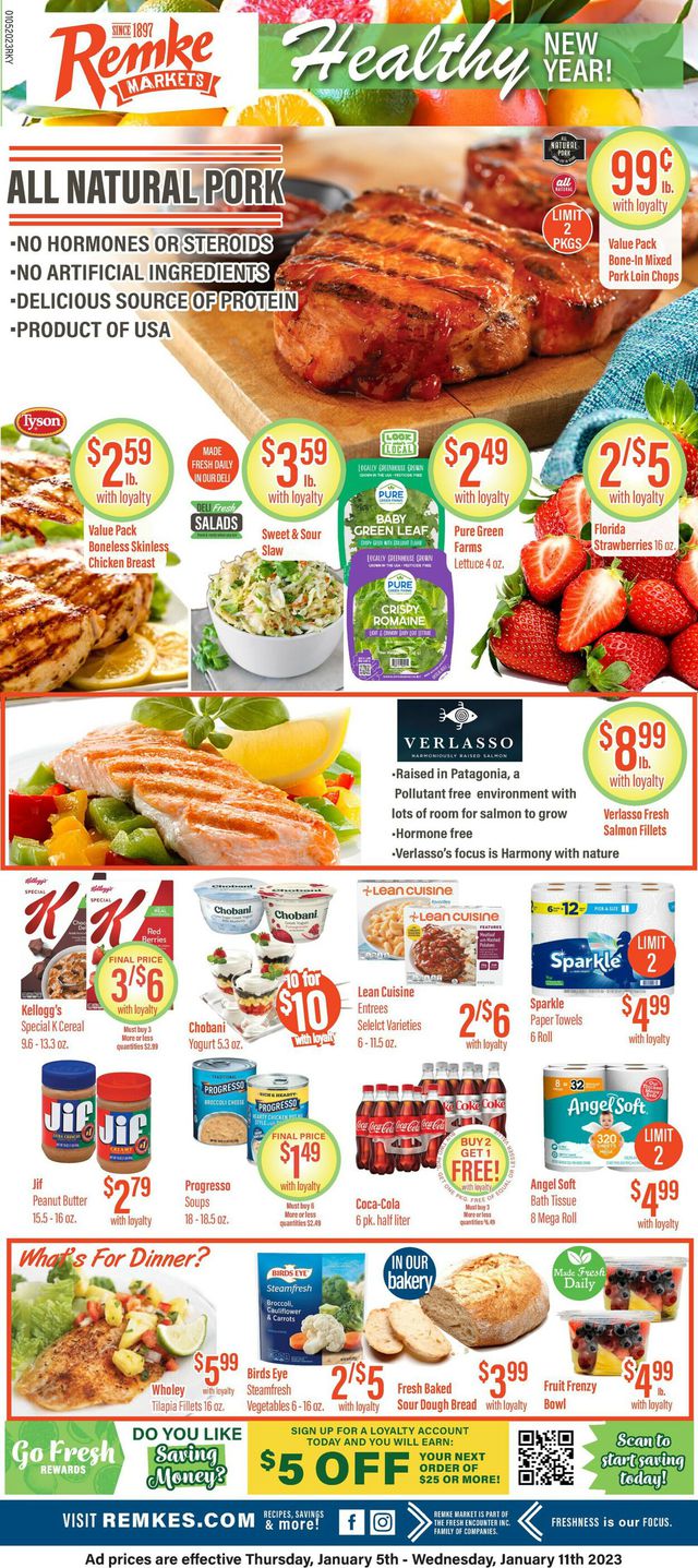Remke Markets Ad from 01/05/2023