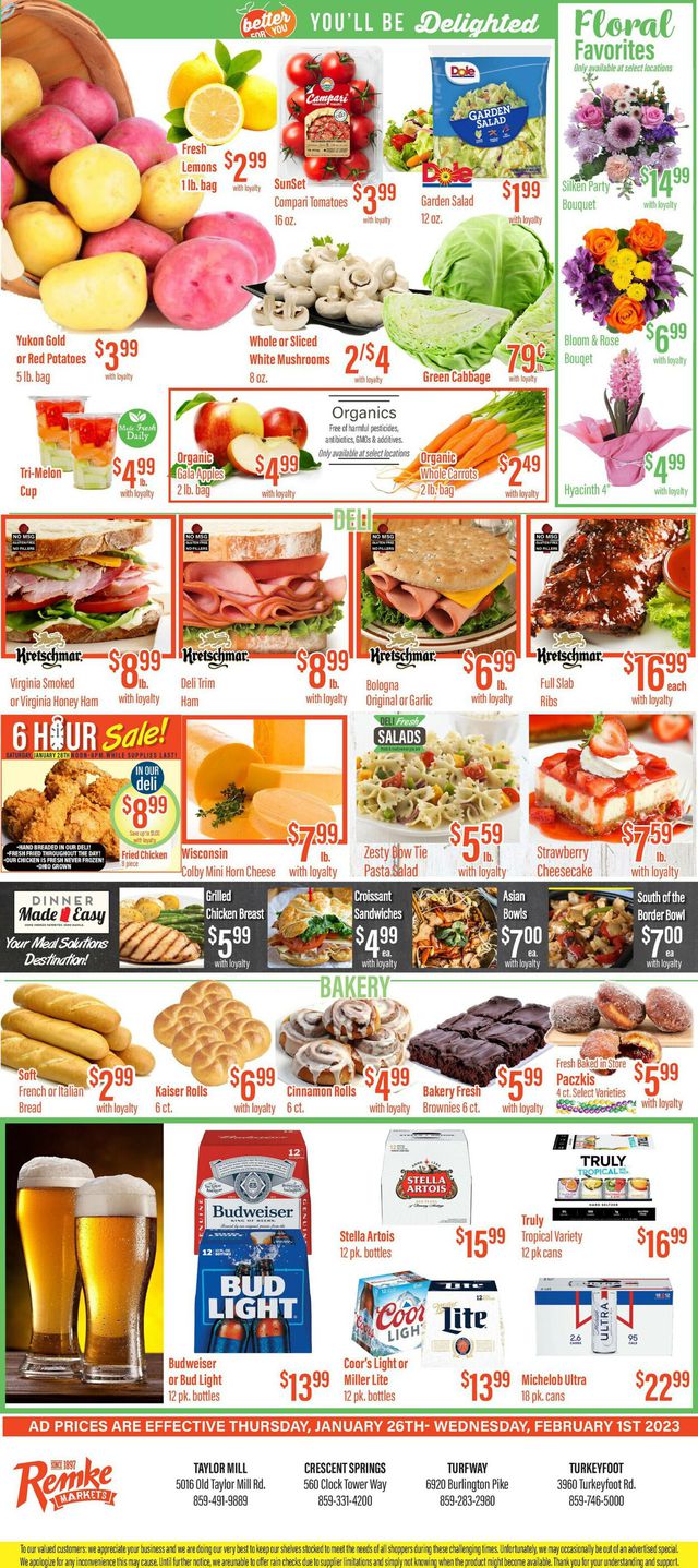 Remke Markets Ad from 01/26/2023