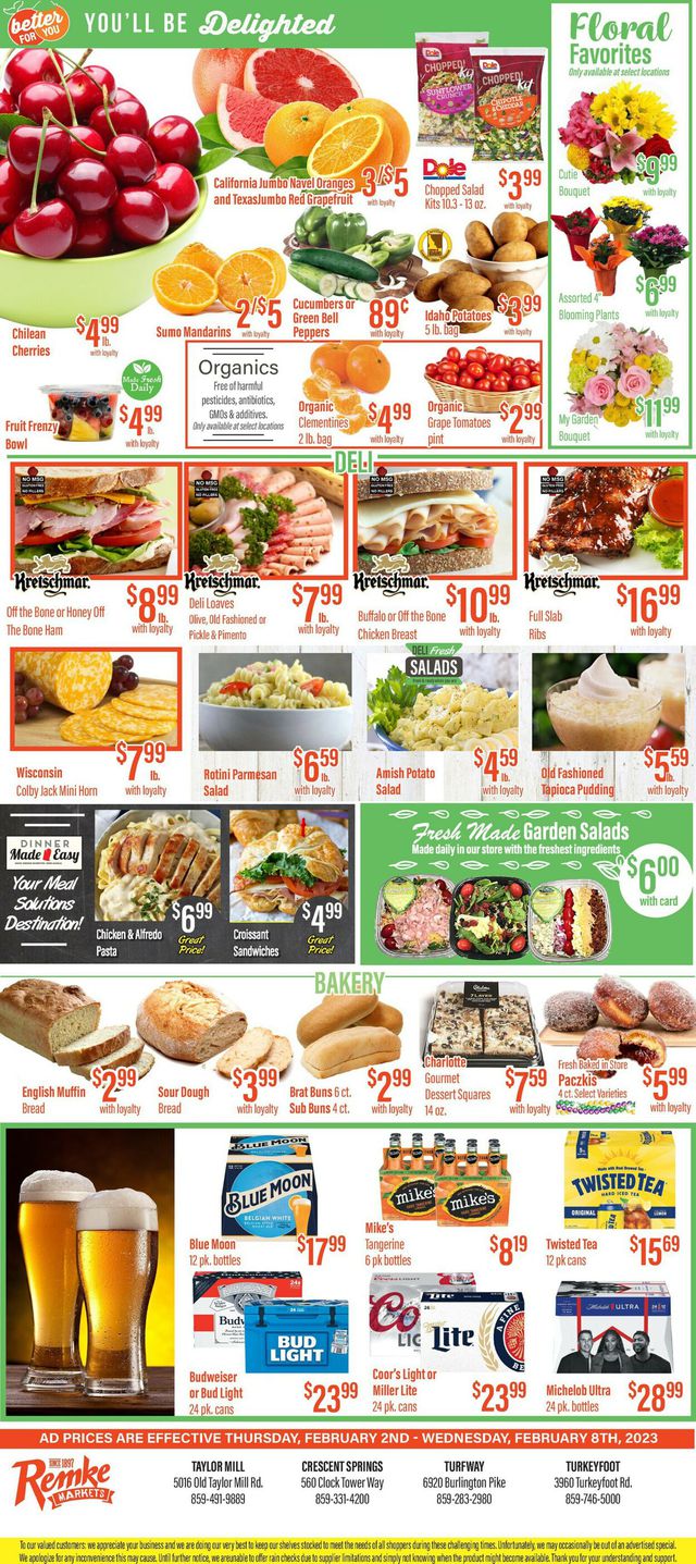 Remke Markets Ad from 02/02/2023
