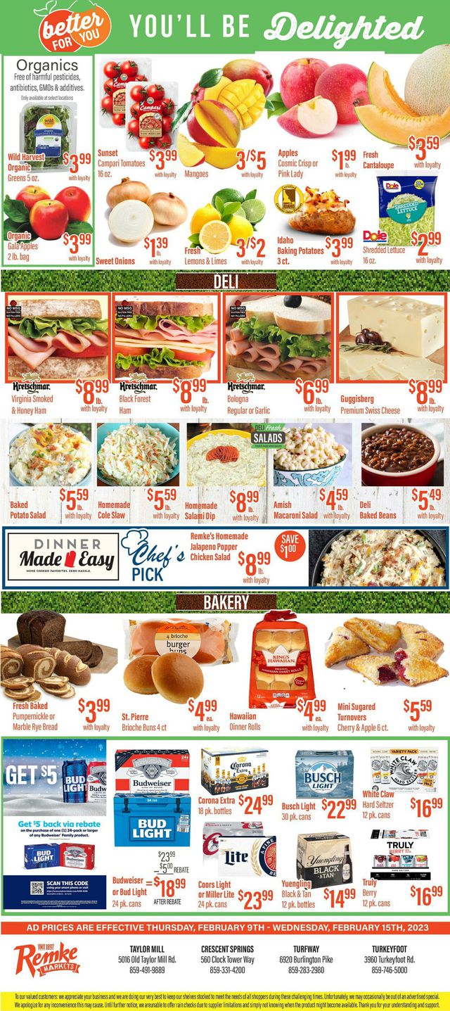 Remke Markets Ad from 02/09/2023