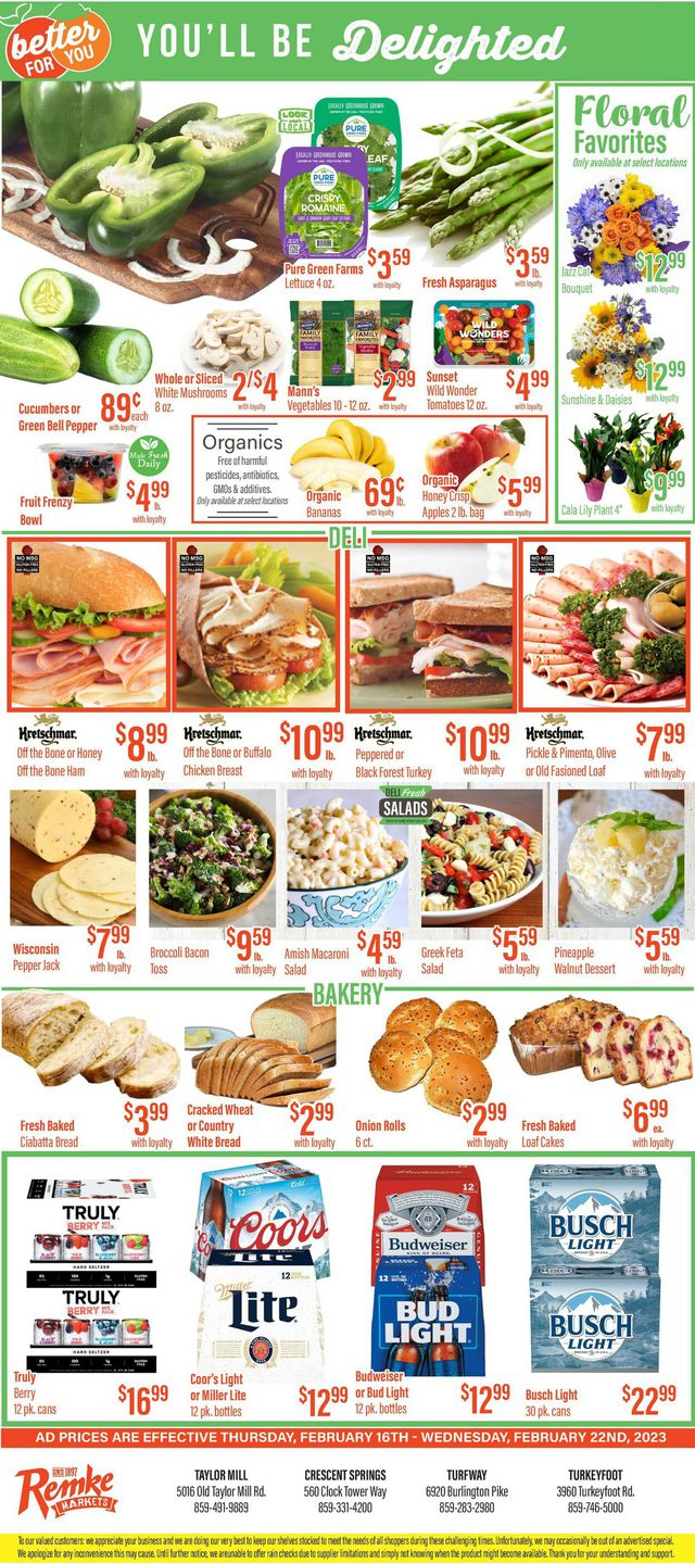 Remke Markets Ad from 02/16/2023
