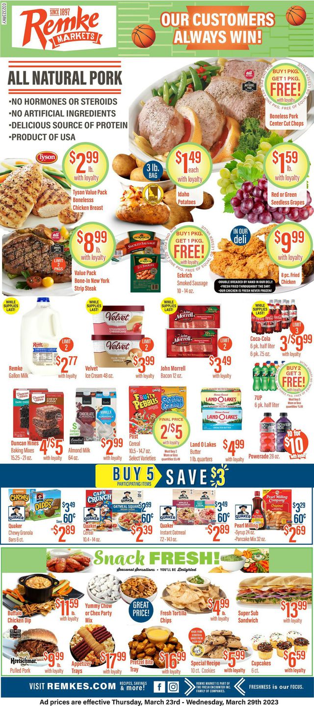 Remke Markets Ad from 03/23/2023