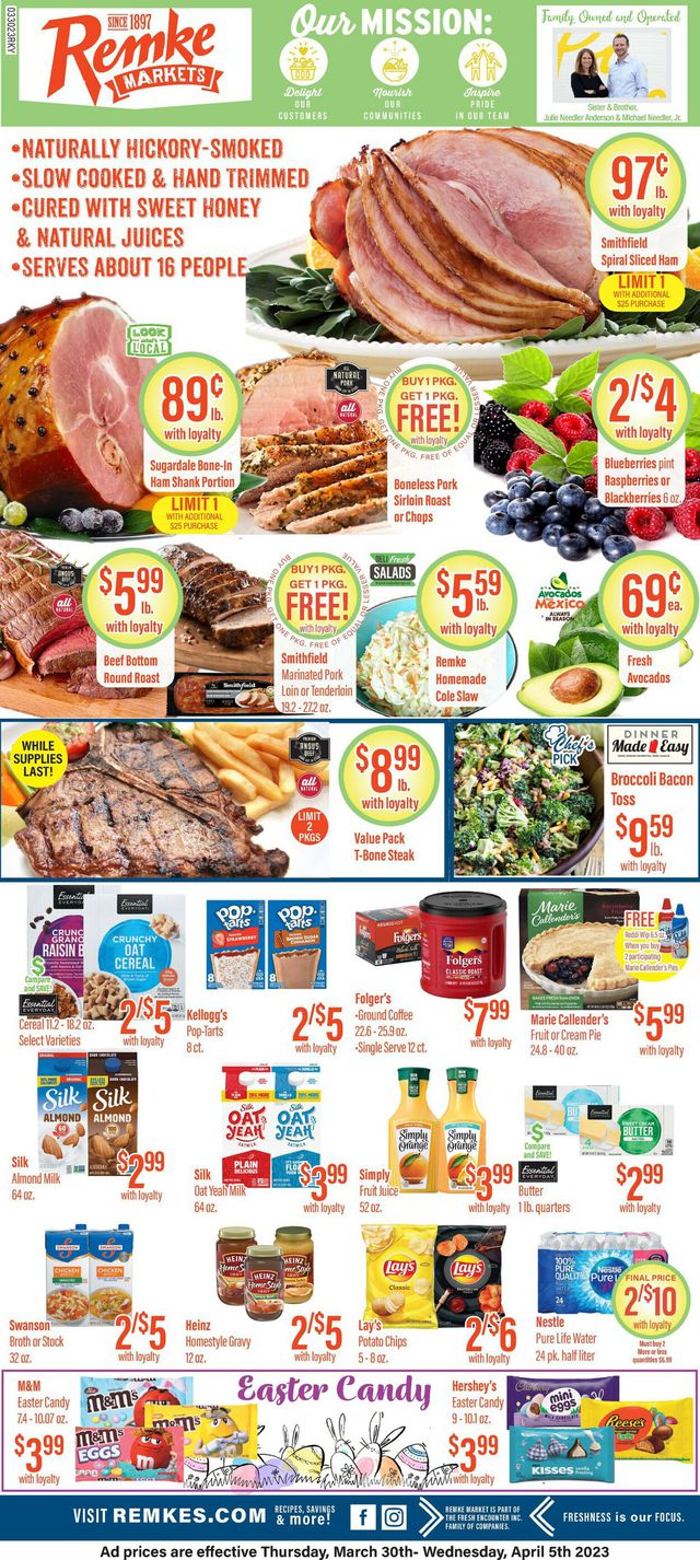 Remke Markets Ad from 03/30/2023