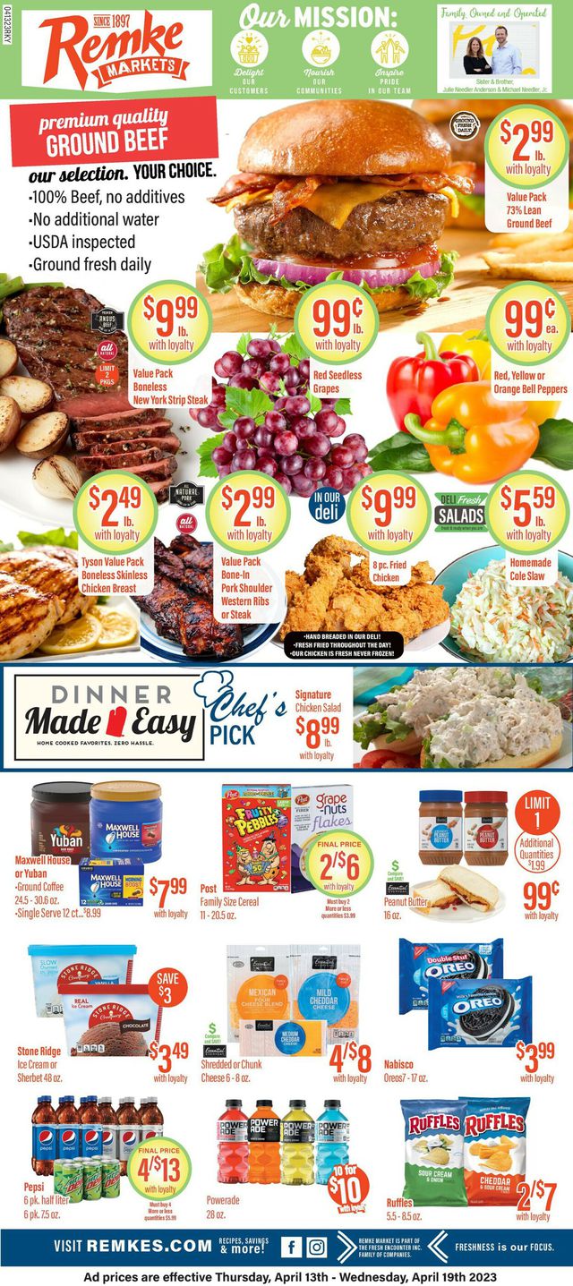 Remke Markets Ad from 04/13/2023