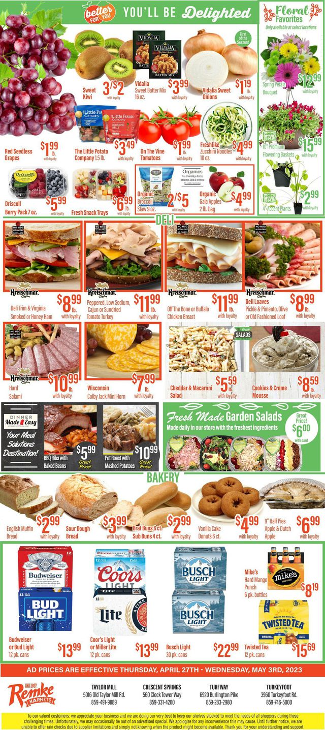 Remke Markets Ad from 04/27/2023