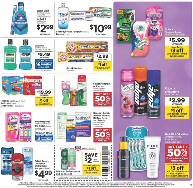 Rite Aid Ad from 10/13/2019