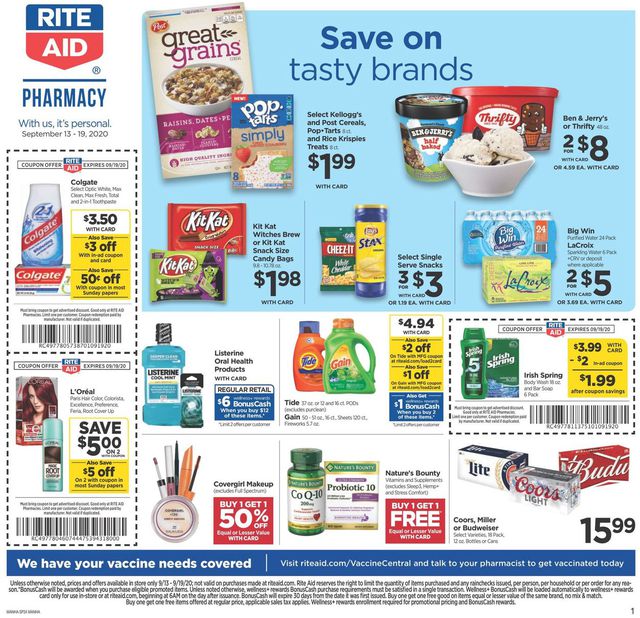 Rite Aid Ad from 09/13/2020