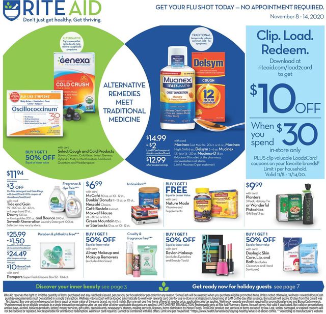 Rite Aid Ad from 11/08/2020