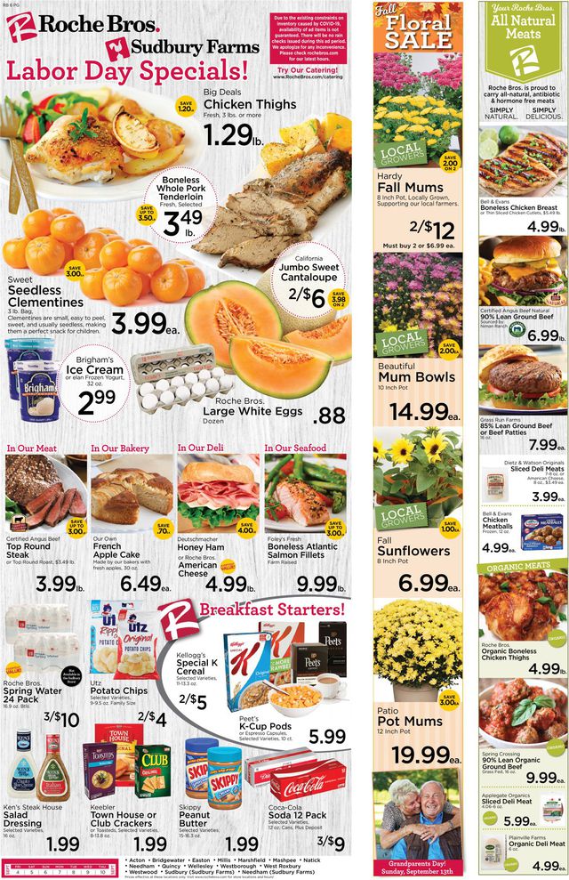 Roche Bros. Supermarkets Ad from 09/04/2020