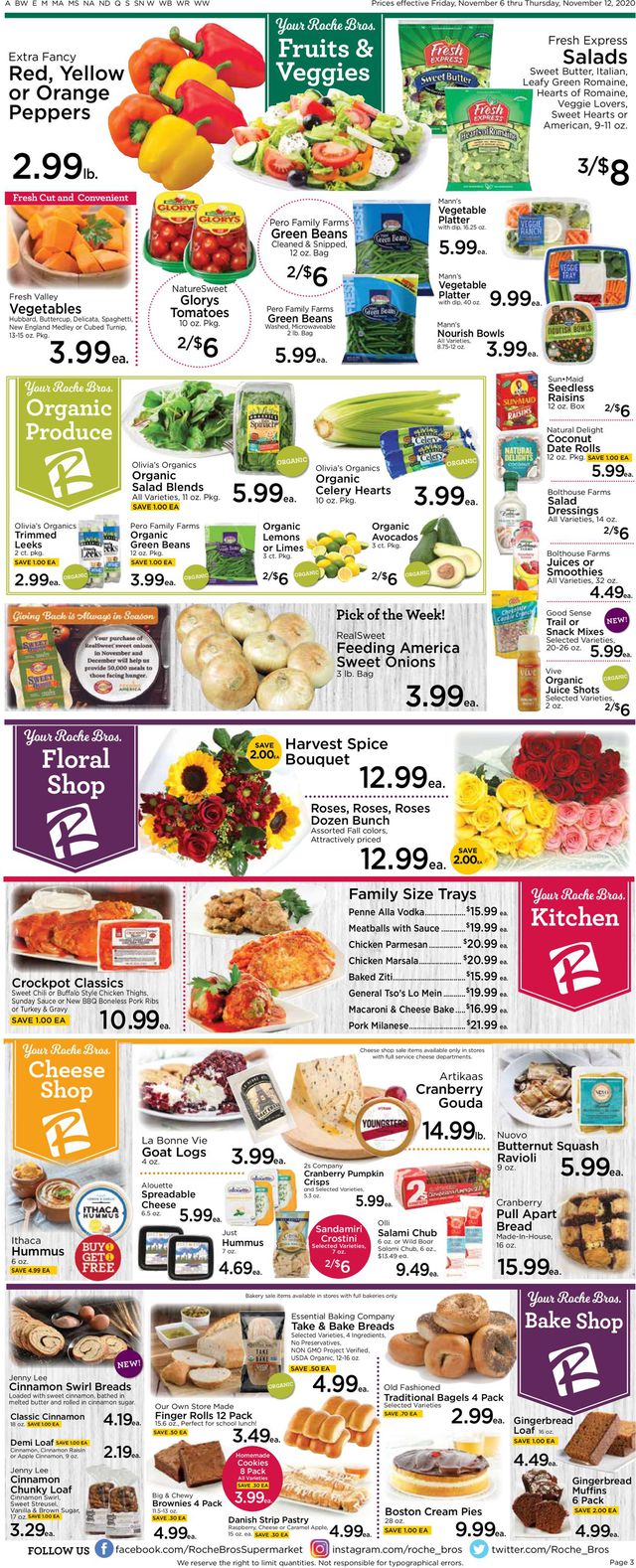 Roche Bros. Supermarkets Ad from 11/06/2020