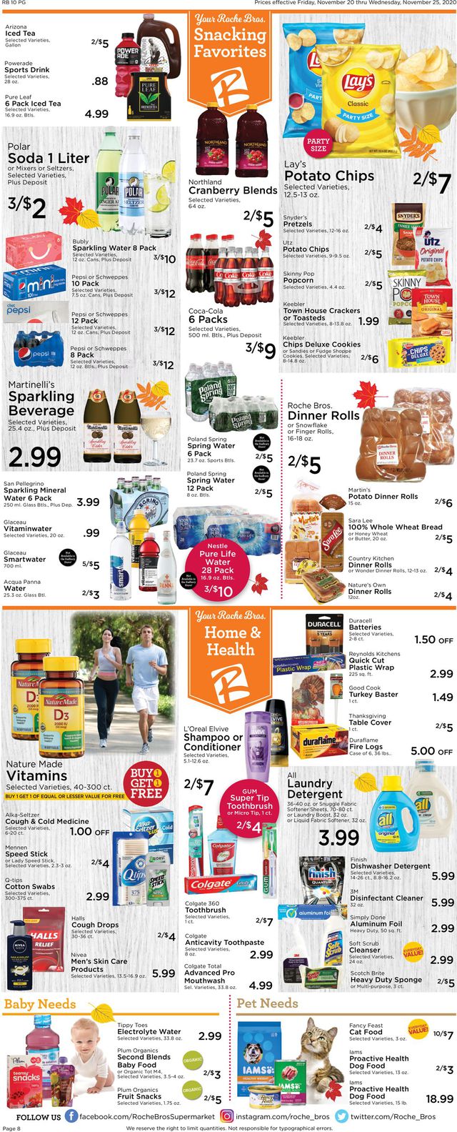 Roche Bros. Supermarkets Ad from 11/20/2020